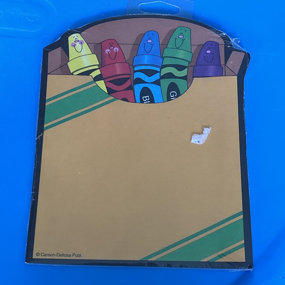 Vintage Carson Dellosa Crayon Box Notepad 50 Sheets Vintage